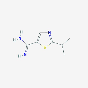 molecular formula C7H11N3S B15223570 2-Isopropylthiazole-5-carboximidamide 