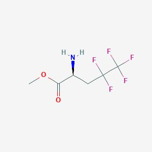 molecular formula C6H8F5NO2 B15223578 Methyl (S)-2-amino-4,4,5,5,5-pentafluoropentanoate 