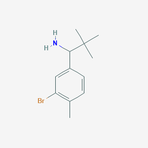 1-(3-Bromo-4-methylphenyl)-2,2-dimethylpropan-1-amine