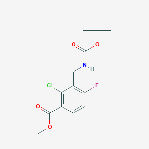 Methyl 3-(((tert-butoxycarbonyl)amino)methyl)-2-chloro-4-fluorobenzoate