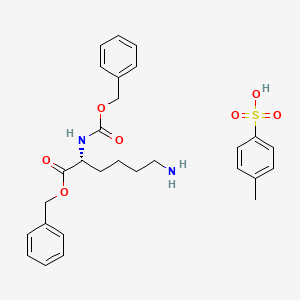 molecular formula C28H34N2O7S B15223590 Benzyl ((benzyloxy)carbonyl)-D-lysinate 4-methylbenzenesulfonate 