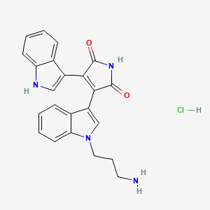 molecular formula C23H21ClN4O2 B15223618 Bisindolylmaleimide III hydrochloride 