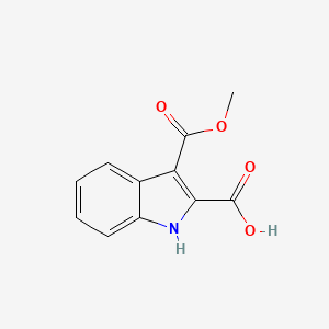 molecular formula C11H9NO4 B15223644 3-(Methoxycarbonyl)-1H-indole-2-carboxylic acid 