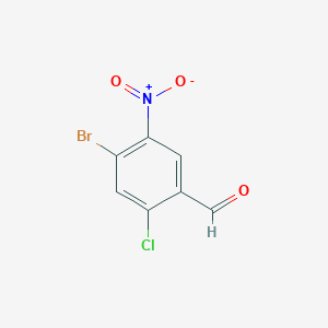 molecular formula C7H3BrClNO3 B1522365 4-溴-2-氯-5-硝基苯甲醛 CAS No. 1174534-43-0