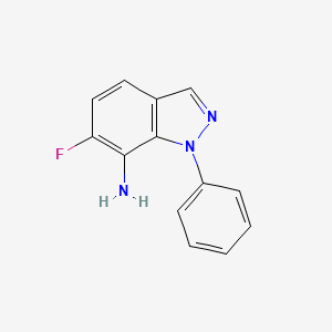 molecular formula C13H10FN3 B15223650 6-Fluoro-1-phenyl-1H-indazol-7-amine 