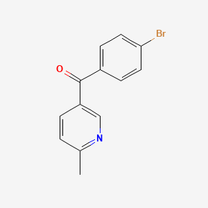 molecular formula C13H10BrNO B1522366 5-(4-溴苯甲酰)-2-甲基吡啶 CAS No. 1187168-71-3
