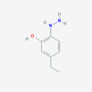 molecular formula C8H12N2O B15223667 4-Ethyl-2-hydroxyphenylhydrazine 