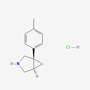 molecular formula C12H16ClN B15223673 Rel-(1R,5R)-1-(p-tolyl)-3-azabicyclo[3.1.0]hexane hydrochloride 