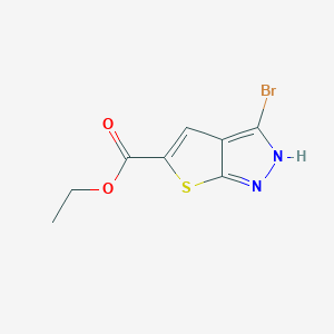 molecular formula C8H7BrN2O2S B15223676 Ethyl 3-bromo-1H-thieno[2,3-c]pyrazole-5-carboxylate 