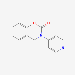 2H-1,3-Benzoxazin-2-one, 3,4-dihydro-3-(4-pyridinyl)-