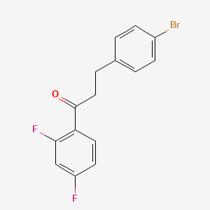 molecular formula C15H11BrF2O B1522369 3-(4-Bromophenyl)-1-(2,4-difluorophenyl)propan-1-one CAS No. 898761-96-1