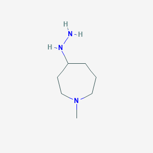 molecular formula C7H17N3 B15223694 4-Hydrazinyl-1-methylazepane 