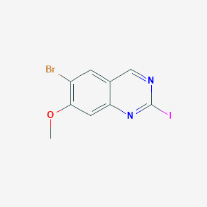 molecular formula C9H6BrIN2O B15223701 6-Bromo-2-iodo-7-methoxyquinazoline CAS No. 914397-13-0