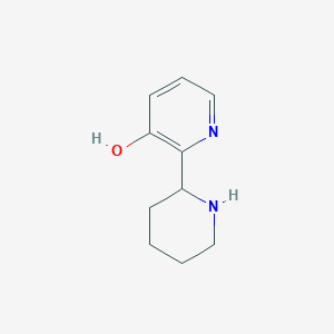 molecular formula C10H14N2O B15223705 2-(Piperidin-2-yl)pyridin-3-ol 