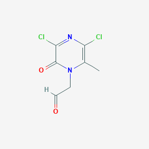 molecular formula C7H6Cl2N2O2 B15223737 2-(3,5-Dichloro-6-methyl-2-oxopyrazin-1(2H)-yl)acetaldehyde 