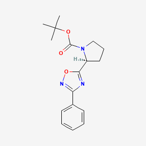 tert-butyl (S)-2-(3-phenyl-1,2,4-oxadiazol-5-yl)pyrrolidine-1-carboxylate