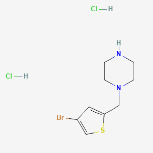 molecular formula C9H15BrCl2N2S B1522375 1-[(4-溴-2-噻吩基)甲基]哌嗪二盐酸盐 CAS No. 1269087-79-7