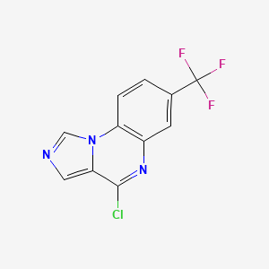 molecular formula C11H5ClF3N3 B15223760 4-Chloro-7-(trifluoromethyl)imidazo[1,5-a]quinoxaline 