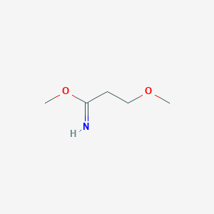 molecular formula C5H11NO2 B15223769 Propanimidic acid, 3-methoxy-, methyl ester CAS No. 64254-06-4