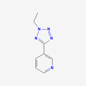 molecular formula C8H9N5 B15223783 3-(2-Ethyl-2H-tetrazol-5-yl)pyridine 