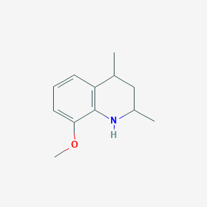 molecular formula C12H17NO B15223785 8-Methoxy-2,4-dimethyl-1,2,3,4-tetrahydroquinoline 