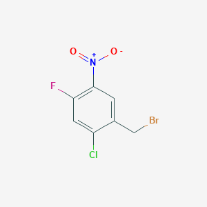 molecular formula C7H4BrClFNO2 B15223786 1-(Bromomethyl)-2-chloro-4-fluoro-5-nitrobenzene 