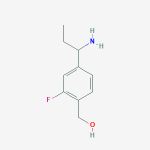 (4-(1-Aminopropyl)-2-fluorophenyl)methanol