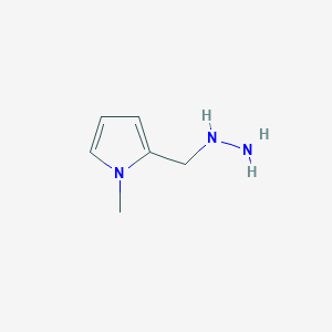 molecular formula C6H11N3 B15223789 2-(Hydrazinylmethyl)-1-methyl-1H-pyrrole 