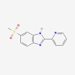 molecular formula C13H11N3O2S B1522381 6-甲磺酰基-2-(吡啶-2-基)-1H-1,3-苯并二唑 CAS No. 1256094-30-0