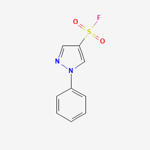 molecular formula C9H7FN2O2S B15223831 1-Phenyl-1H-pyrazole-4-sulfonyl fluoride 