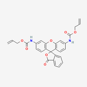 molecular formula C28H22N2O7 B1522384 3', 6'-Bis(allyloxycarbonylamino)fluoran CAS No. 913833-76-8