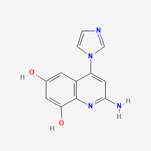 2-amino-4-(1H-imidazol-1-yl)quinoline-6,8-diol