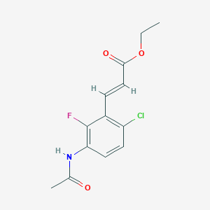 molecular formula C13H13ClFNO3 B15223845 (E)-ethyl 3-(3-acetamido-6-chloro-2-fluorophenyl)acrylate 