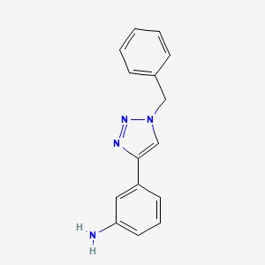 molecular formula C15H14N4 B1522386 3-(1-苄基-1H-1,2,3-三唑-4-基)苯胺 CAS No. 1151920-00-1
