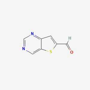 molecular formula C7H4N2OS B15223864 Thieno[3,2-d]pyrimidine-6-carbaldehyde 