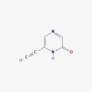 molecular formula C6H4N2O B15223880 6-Ethynylpyrazin-2(1H)-one 