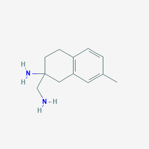 molecular formula C12H18N2 B15223890 2-(Aminomethyl)-7-methyl-1,2,3,4-tetrahydronaphthalen-2-amine 