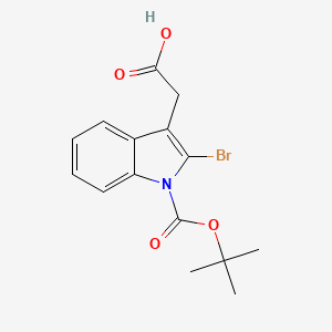 2-(2-Bromo-1-(tert-butoxycarbonyl)-1H-indol-3-yl)acetic acid