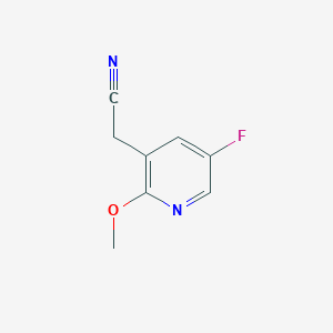 molecular formula C8H7FN2O B15223896 2-(5-Fluoro-2-methoxypyridin-3-yl)acetonitrile 