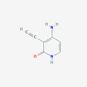 molecular formula C7H6N2O B15223929 4-Amino-3-ethynylpyridin-2(1H)-one 