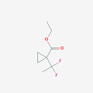 molecular formula C8H12F2O2 B15223936 Ethyl 1-(1,1-difluoroethyl)cyclopropane-1-carboxylate 