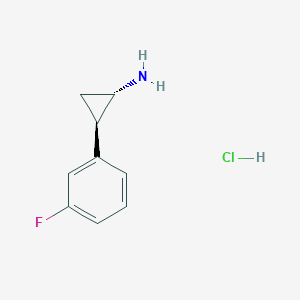 (1S,2R)-2-(3-Fluorophenyl)cyclopropan-1-amine hydrochloride