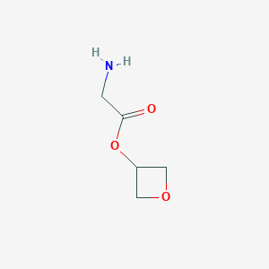 molecular formula C5H9NO3 B15223970 Oxetan-3-yl 2-aminoacetate 