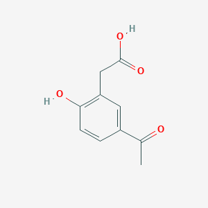 molecular formula C10H10O4 B15223972 2-(5-Acetyl-2-hydroxyphenyl)acetic acid 