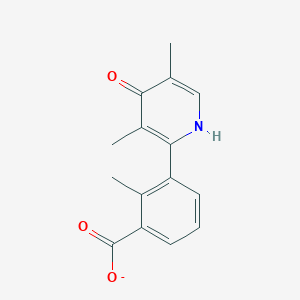 molecular formula C15H14NO3- B15223999 3-(4-Hydroxy-3,5-dimethylpyridin-2-yl)-2-methylbenzoate 