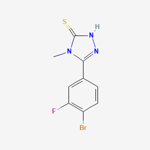 B1522400 5-(4-bromo-3-fluorophenyl)-4-methyl-2,4-dihydro-3H-1,2,4-triazole-3-thione CAS No. 1221792-04-6