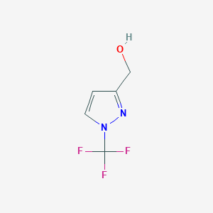 molecular formula C5H5F3N2O B15224023 (1-(Trifluoromethyl)-1H-pyrazol-3-yl)methanol 