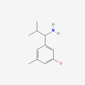 1-(3-Fluoro-5-methylphenyl)-2-methylpropan-1-amine