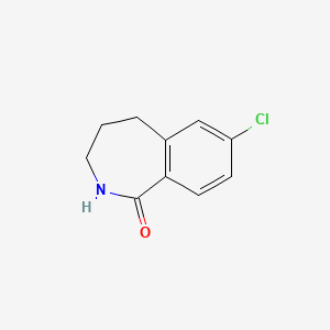 molecular formula C10H10ClNO B15224071 7-Chloro-2,3,4,5-tetrahydro-1H-benzo[c]azepin-1-one 