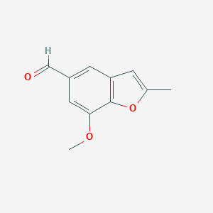 molecular formula C11H10O3 B152241 7-Methoxy-2-methyl-1-benzofuran-5-carbaldehyde CAS No. 139386-35-9
